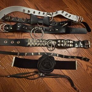 Rave necklace Black and Silver Women's necklace Set of 7